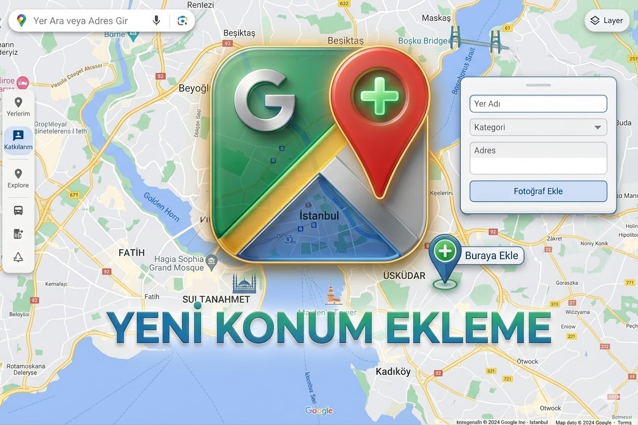 Google Harita Konum Ekleme
